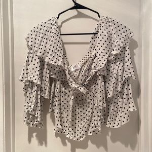 Cropped polka dot top